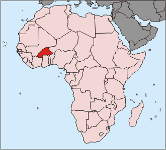 lage Burkina Faso in Afrika